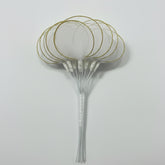 12 Stk. Delikate Deko-Picks "Goldener Tüllzauber" – 13 cm, Ideal für Gastgeschenke & Braut-Accessoires